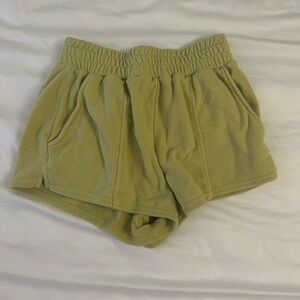 super cute green sweatshorts